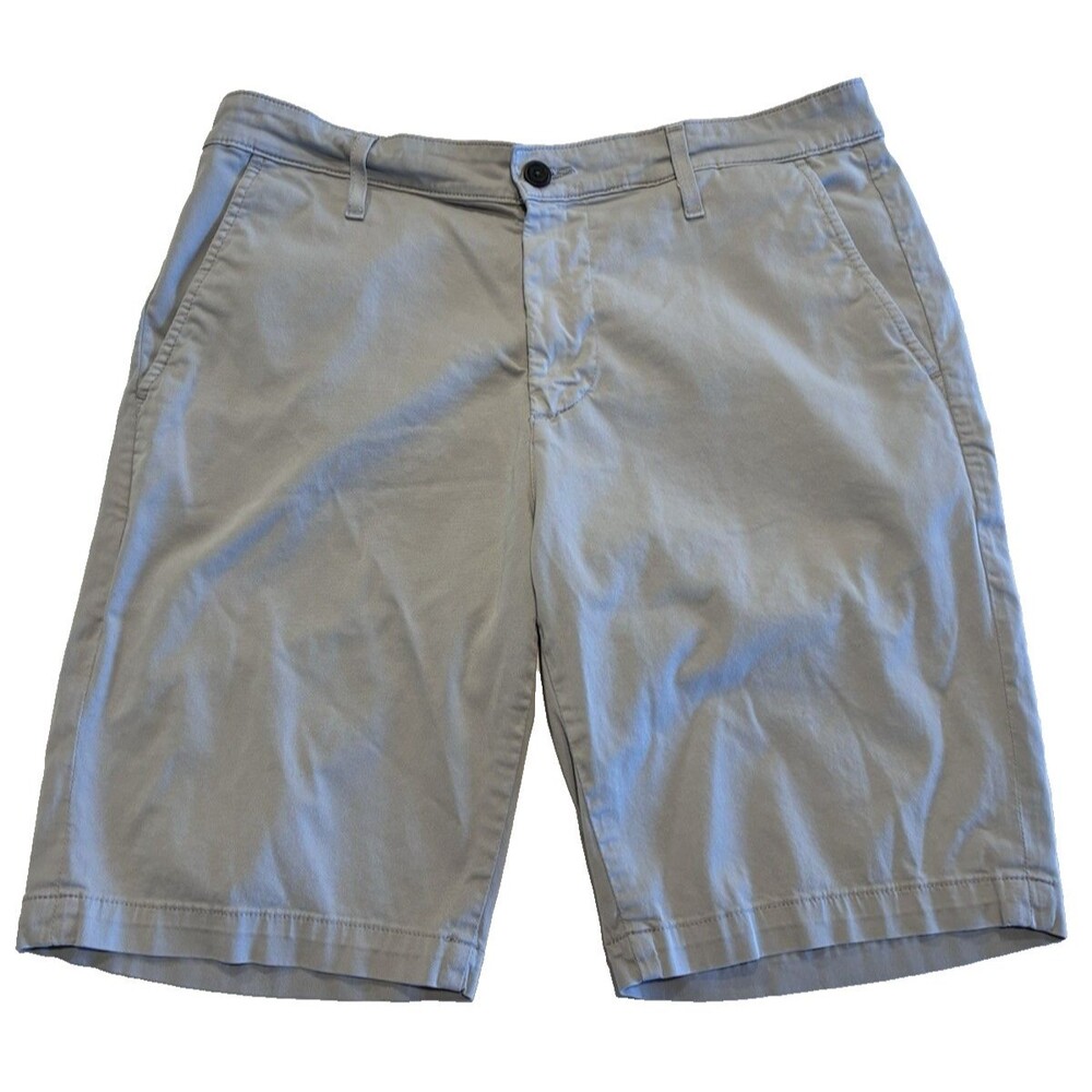 AG Adriano Goldschmied Shorts Mens 33R Taupe The Griffin Tailored 10" Preppy *